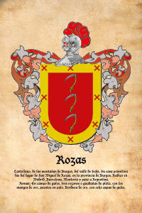 Escudo heráldico del apellido ROZAS
