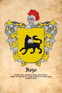Escudo heráldico del apellido ROZO