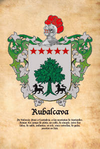 Escudo heráldico del apellido RUBALCAVA