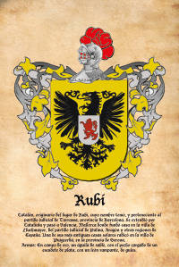 Escudo heráldico del apellido RUBI