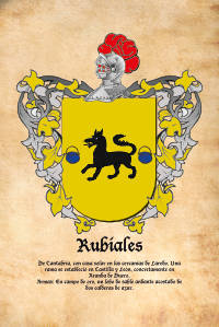 Escudo heráldico del apellido RUBIALES