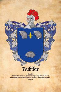 Escudo heráldico del apellido RUBILAR