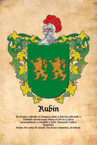 Escudo heráldico del apellido RUBIN