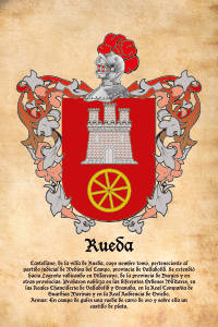 Escudo heráldico del apellido RUEDA