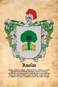 Escudo heráldico del apellido RUELAS