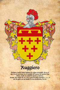 Escudo heráldico del apellido RUGGIERO