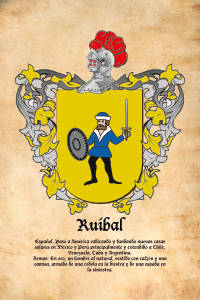Escudo heráldico del apellido RUIBAL