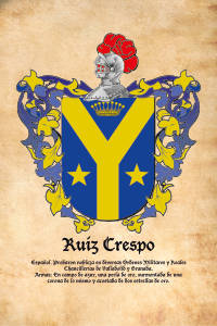 Escudo heráldico del apellido RUIZ CRESPO
