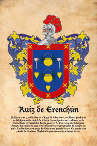 Escudo heráldico del apellido RUIZ DE ERENCHUN