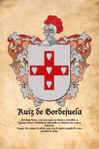 Escudo heráldico del apellido Ruiz de Gordejuela