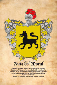 Escudo heráldico del apellido RUIZ DEL MORAL