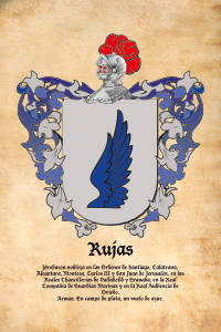 Escudo heráldico del apellido RUJAS