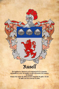 Escudo heráldico del apellido RUSELL