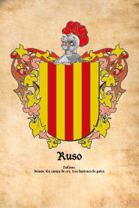 Escudo heráldico del apellido RUSO