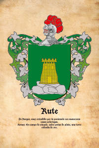Escudo heráldico del apellido RUTE