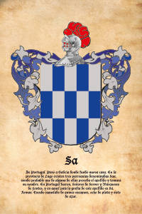 Escudo heráldico del apellido SA