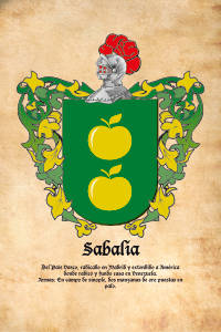 Escudo heráldico del apellido SABALIA