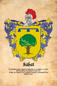 Escudo heráldico del apellido SABAT