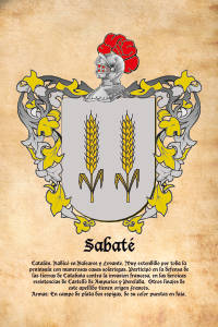 Escudo heráldico del apellido SABATE