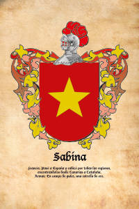Escudo heráldico del apellido SABINA