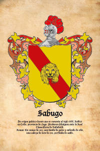 Escudo heráldico del apellido SABUGO
