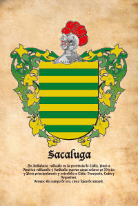 Escudo heráldico del apellido SACALUGA