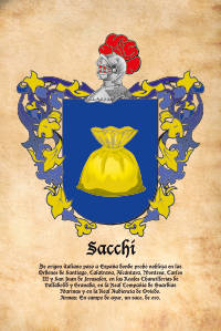 Escudo heráldico del apellido SACCHI