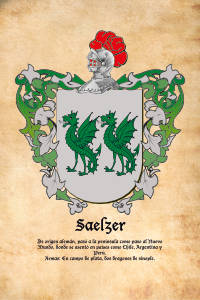 Escudo heráldico del apellido SAELZER