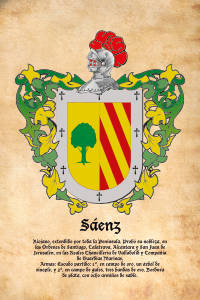 Escudo heráldico del apellido SAENZ