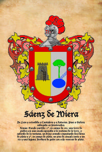 Escudo heráldico del apellido Saenz de Miera