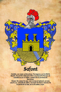 Escudo heráldico del apellido SAFONT