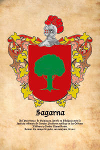 Escudo heráldico del apellido SAGARNA
