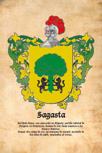 Escudo heráldico del apellido SAGASTA