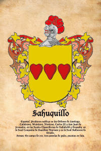 Escudo heráldico del apellido SAHUQUILLO