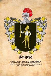 Escudo heráldico del apellido SAINERO