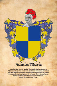 Escudo heráldico del apellido Sainte Marie
