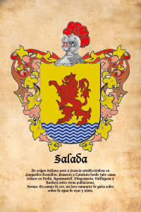 Escudo heráldico del apellido Salada