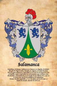 Escudo heráldico del apellido SALAMANCA