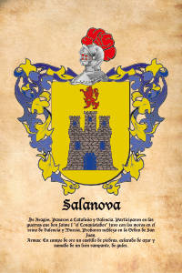 Escudo heráldico del apellido SALANOVA