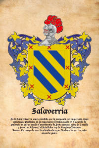 Escudo heráldico del apellido SALAVERRIA