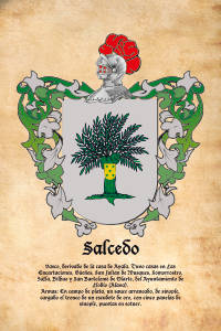 Escudo heráldico del apellido SALCEDO