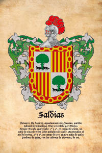 Escudo heráldico del apellido SALDIAS