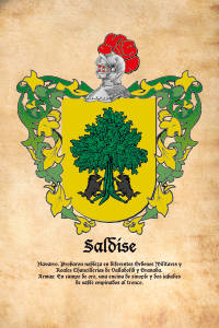 Escudo heráldico del apellido SALDISE