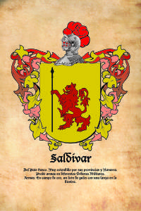 Escudo heráldico del apellido SALDIVAR