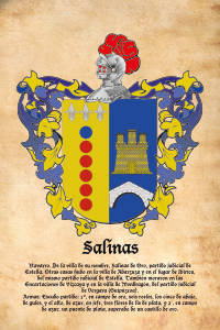 Escudo heráldico del apellido SALINAS