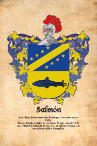 Escudo heráldico del apellido SALMON