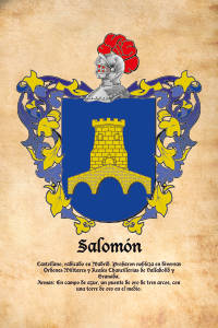 Escudo heráldico del apellido SALOMON