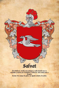 Escudo heráldico del apellido SALVAT