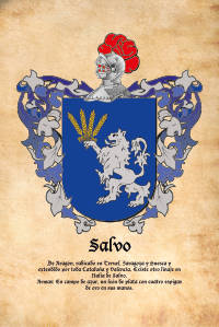 Escudo heráldico del apellido Salvo