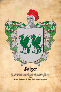 Escudo heráldico del apellido SALZER